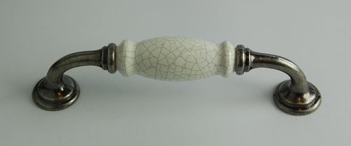 128mm Ivory Crackle handle Pewter Leg
