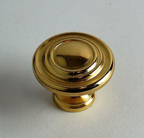 33mm Round Brass Knob