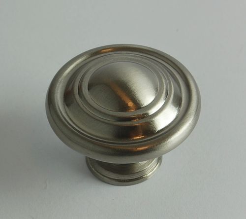 45mm Round Ridged Nickel Knob