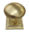38mm Satin Brass knob with Square backplate