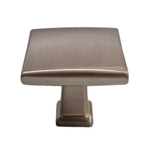 33MM SQUARE BRUSHED NICKEL KNOB