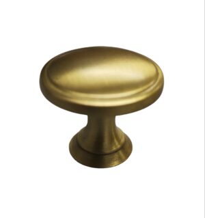 SATIN BRASS KNOB 33MM FLAT