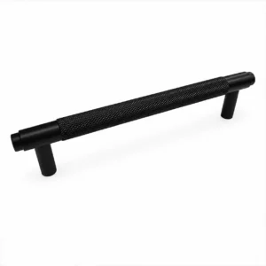 160MM CC KNURLED MATT BLACK BAR HANDLE