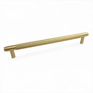 320MM CC KNURLED SATIN BRASS BAR HANDLE